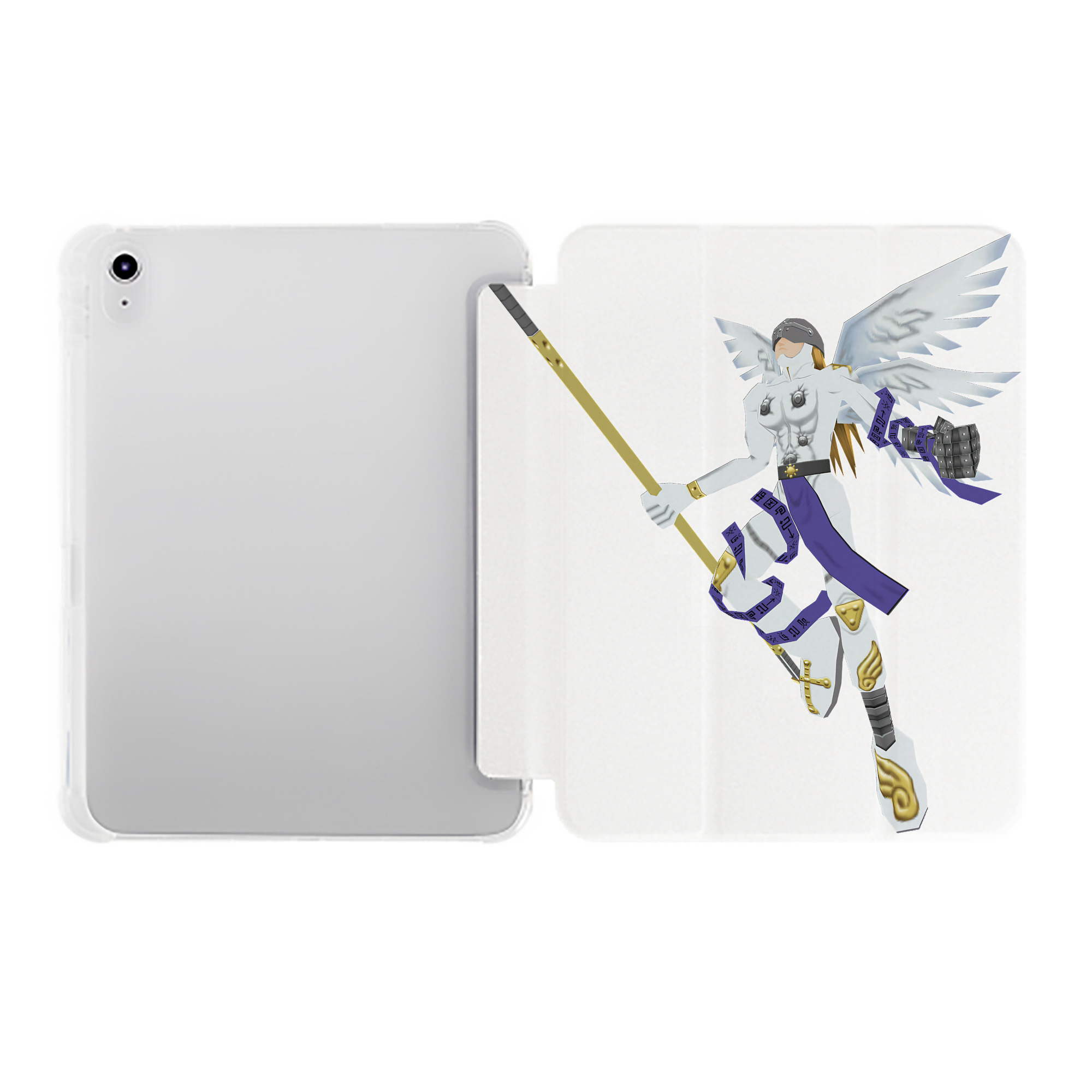 （画像用） Digimon デジタルモンスター/デジモン IPad ケース ペン収納付き 三つ折りスタンド PUレザー×シリコン 対応機種9.5/10.5/10.9インチ